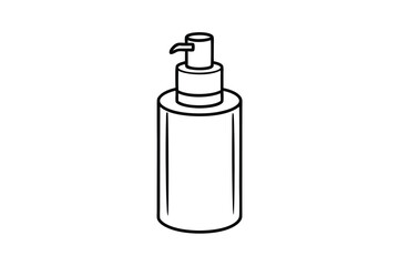 Simple line drawing of a pump bottle dispenser