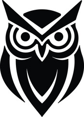 owl on white background