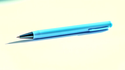 Minimalist Blue Pen on White Surface