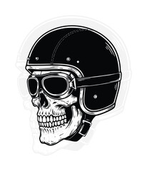 Biker Skull Clipart