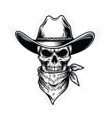 Cowboy Skull Silhouette