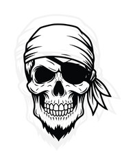 Pirate Skull Silhouette