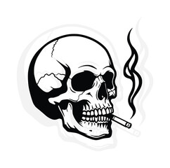 Smoking Skull EPS