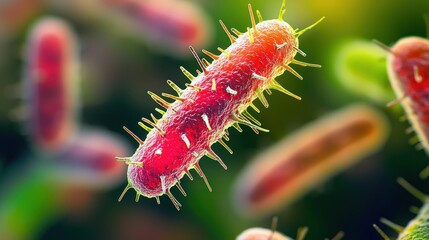 Fototapeta premium A single germ can multiply rapidly, causing outbreaks and leading to public health concerns