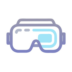 VR Goggles Icon Representing Virtual Reality Device and Immersive Technology