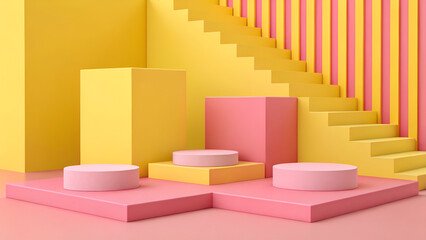 colorful wooden blocks illustration different shapes items 