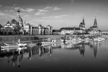Dresden famous city. Germany city center,vcapital, second largest, city, Saxony., river, Elbe,...