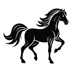 Fototapeta premium Running Horse Silhouette vector clipart 