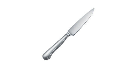 Fototapeta premium Stainless Steel Table Knife. Essential Cutlery For Dining And Kitchen Use Isolated On Transparent Background