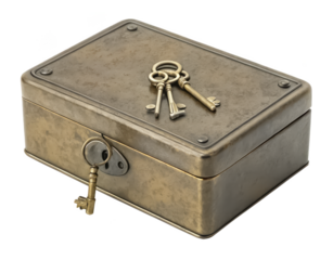 Retro vintage key box png key storage box png vintage box png old style box png key holder box png decorative box png transparent background image
