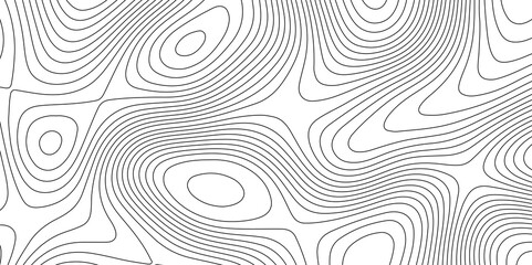 Fototapeta premium Abstract topographic map contour, white background. The black on white contours topography stylized relief diagram line wave carve pattern background.