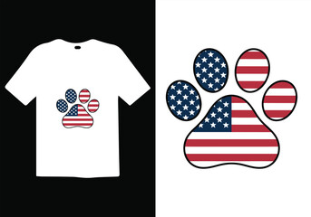 4th of July Independence Day t-shirt design with casual fashion illustration