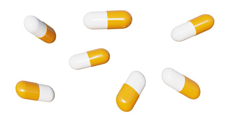 pills isolated on transparent background. Science and health concept, PNG Real medicines capsules floating pills.
capsule pills isolated on white background. capsules medicine pills health treatment