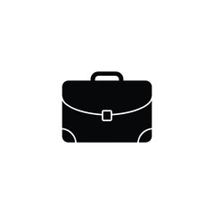 Briefcase silhouette icon vector isolated on white background. Suitcase, luggage, box, baggage, accessory icon vector