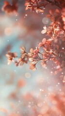 Soft bokeh glows in warm hues move slowly, lending a gentle video backdrop tone. Vertical.