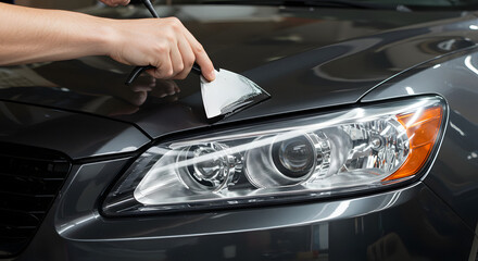 Professional Car Headlight Protection Film Installation Detailing and Enhancement