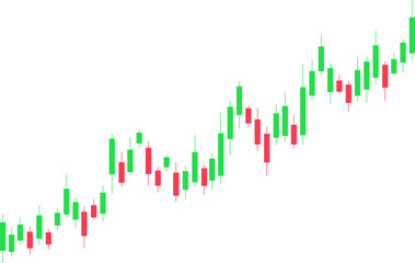 Stock market illustration on isolated background, flat vector illustration