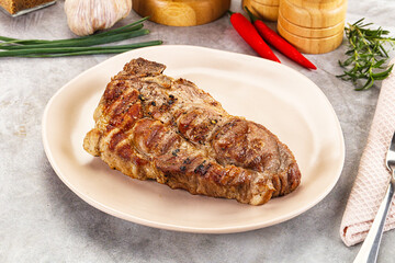 Grilled pork sirloin for dinner