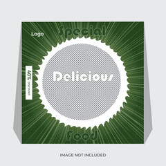 Special delicious food social media post design template .