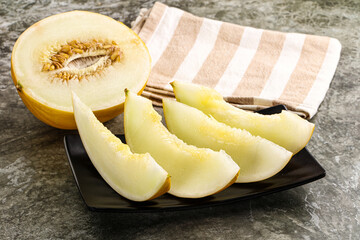 Sweet juicy ripe melon slices