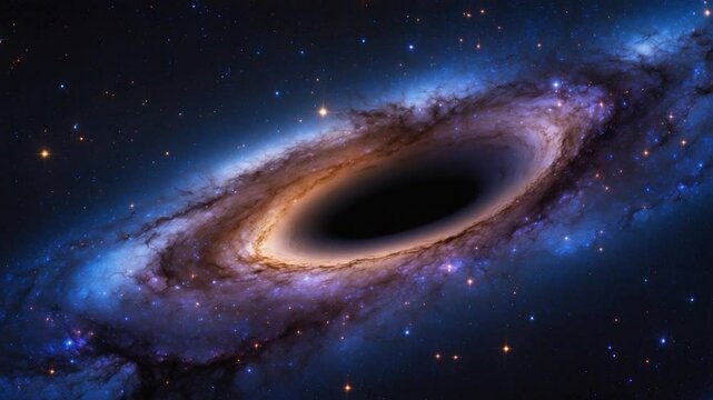 Space scene featuring planets, stars, and galaxies with black holes, science fiction wallpaper showcasing the beauty of deep space and billions of galaxies in the universe, cosmic art background.