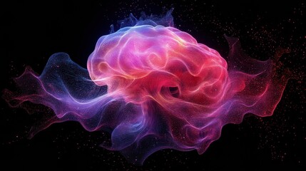 Obraz premium AI brain neural network visualization