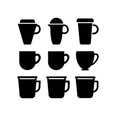 Coffee and Tea Mug Silhouettes