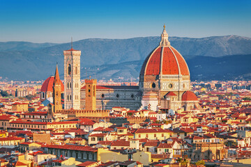 Obraz premium UNESCO, old, Cathedral of the Virgin Mary, Florence, Italy, Pope Eugene IV, Santa Maria del Fiore, Tuscan type, Florence ,cathedral, Tuscany, Gothic ,cathedral