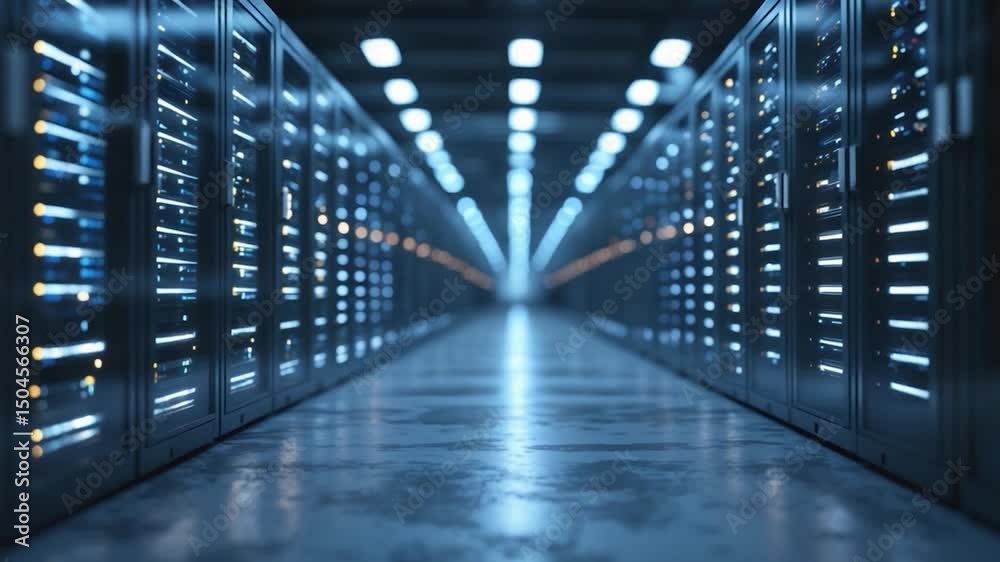 Poster data center server technology from a bottom-up perspective with depth of field