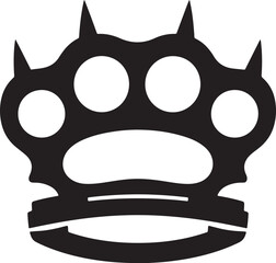 Steel Brass Knuckles Logo Vector