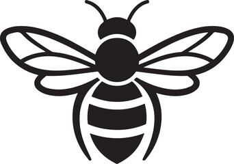 bee vector illustration logo silhouette 