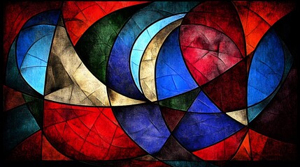 Fototapeta premium Abstract Colorful Stained Glass Art Design