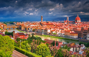 Fototapeta premium UNESCO, old, Cathedral of the Virgin Mary, Florence, Italy, Pope Eugene IV, Santa Maria del Fiore, Tuscan type, Florence ,cathedral, Tuscany, Gothic ,cathedral