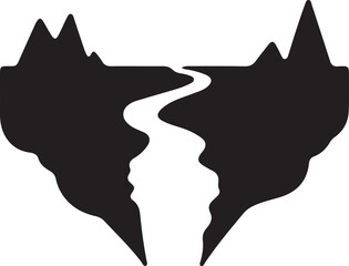 Mountain silhouette vector 