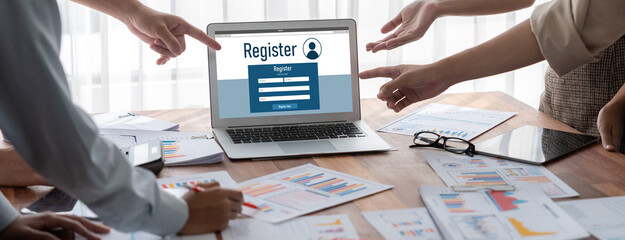 Online registration form for brisk form filling on the internet website