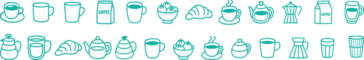 Abstract green and blue backgrounds with grass elements and summer holiday icons set