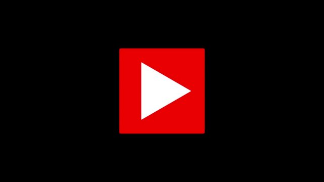 Play button icon on a black background.
