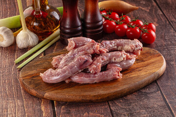 Raw chicken neck for cooking