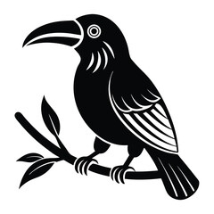 Obraz premium toucan silhouette vector illustration
