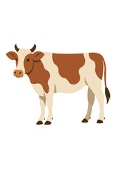 Realistic Cow Vector Illustration | Farm Animal Graphic Design
