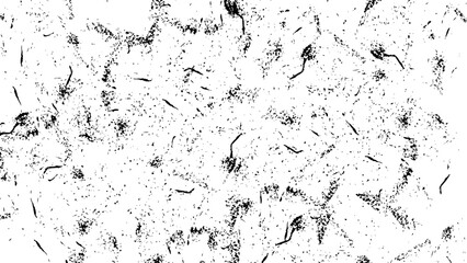 Abstract grunge texture effect, scratch and dust particle grain on white background. Dirt overlay or screen effect , Abstract grunge black and white distressed texture background
