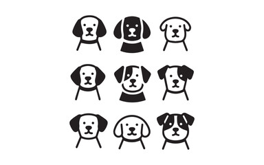 Adorable Dog Illustration Collection: A charming set of various dog breeds and their playful expressions, capturing the diverse personalities of our canine companions.