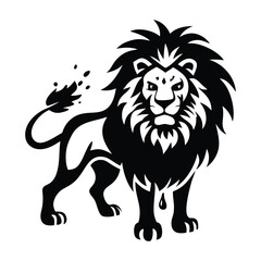 Fototapeta premium Silhouette of lion vector clipart 