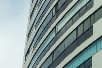 Residential building with modern facade.