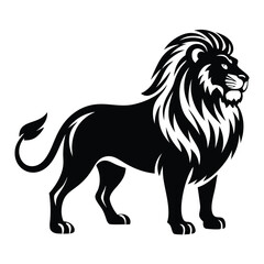 Fototapeta premium Silhouette of lion vector clipart 