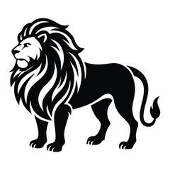 Obraz premium Silhouette of lion vector clipart 