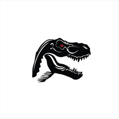 Fototapeta premium the T-Rex dinosaur in action is very frightening