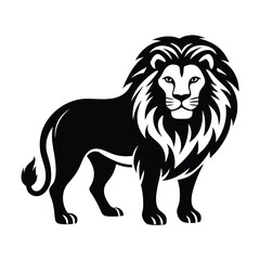 Fototapeta premium Silhouette of lion vector clipart 