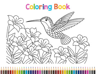 Intricate Coloring Book Page Design Featuring a Complex Illustration with Black and White Lines Ready for Creative Coloring and Artistic Expression