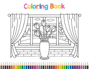 Intricate Coloring Book Page Design Featuring Detailed Line Art Ready for Creative Color Fillings and Artistic Expression on Standard Paper Size